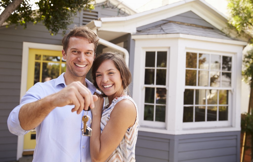 couple at their new house