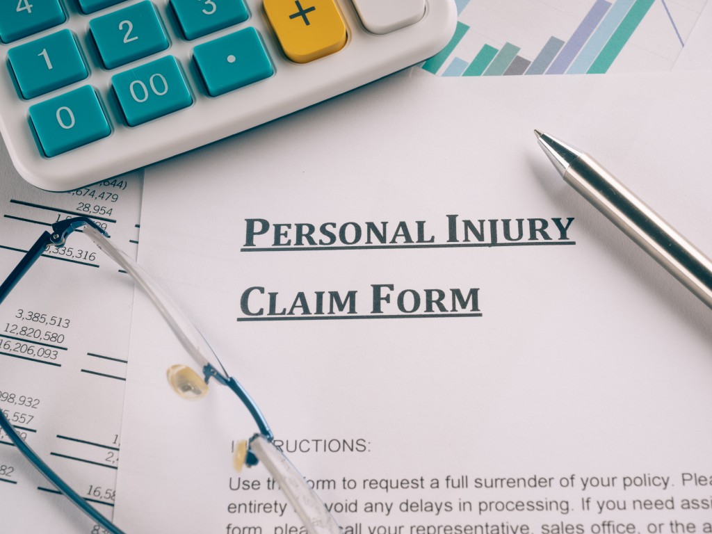 Personal injury claim form