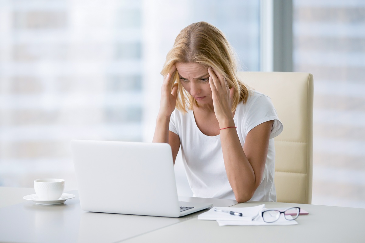 woman with headache