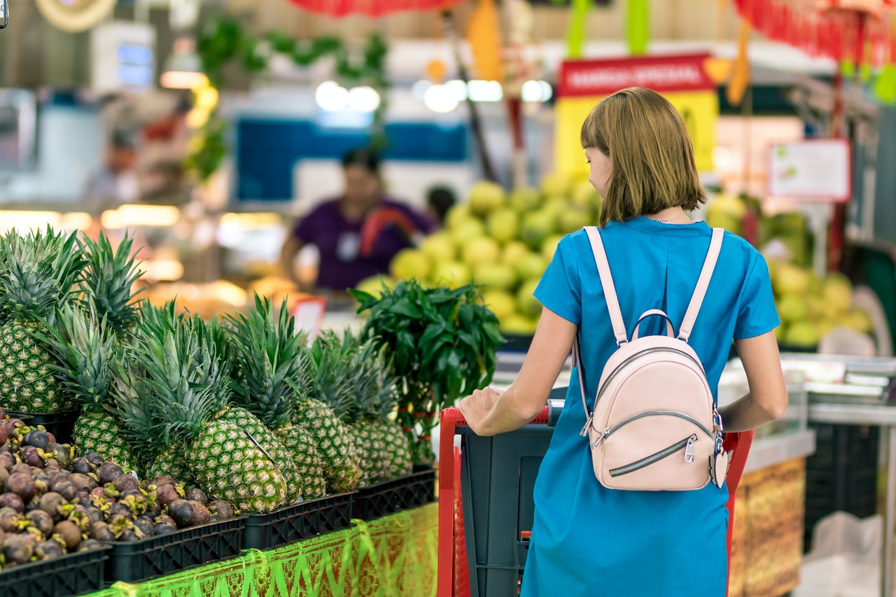 consumer in a supermarket