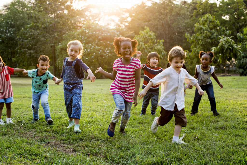 kids playing outdoors