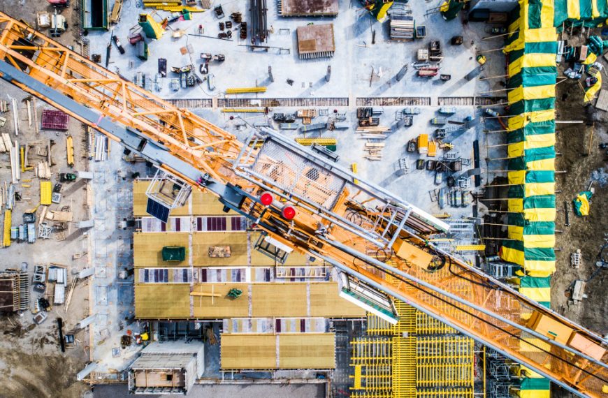 top view of a construction site