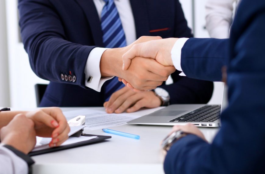 businessmen shaking hands