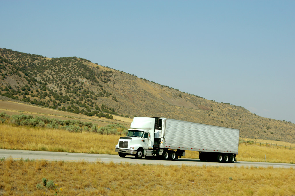 Truck on highway