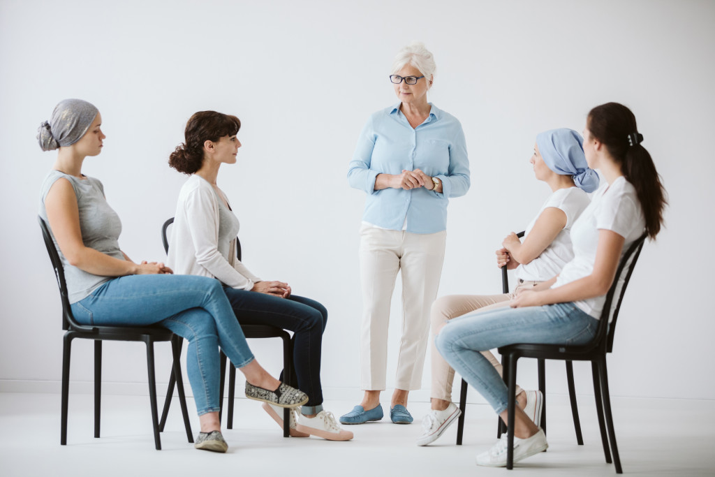 A support group for women with cancer