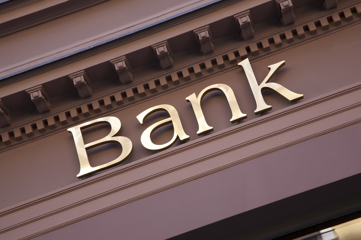 bank sign on branch